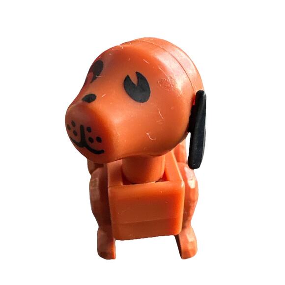 Vintage Plastic PUPPY DOG Brown Little People Replacement Figure Farm Set Others - Picture 2 of 6